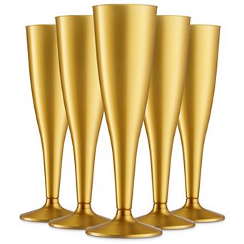 30 Pack Plastic Champagne Flutes 5oz Disposable Toasting Glasses for Weddings Parties Mimosas