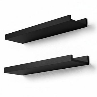 Floating Shelves Wall Mounted Set of 2 Modern Storage Ledge Shelves for Bedroom Living Room Bathroom
