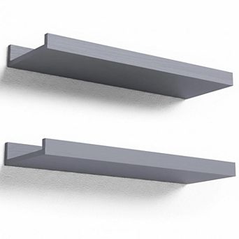 Floating Shelves Wall Mounted Set of 2 Modern Storage Ledge Shelves for Bedroom Living Room Bathroom