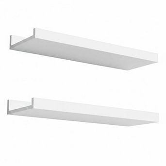 Floating Shelves Wall Mounted Set of 2 Modern Storage Ledge Shelves for Bedroom Living Room Bathroom