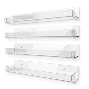 8 Pack Floating Wall Shelves 15 Inch Display Storage Rack