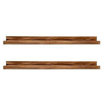 24" Floating Wall Ledge Shelves Wood Display Storage Organizer