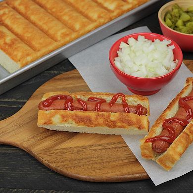 Nonstick Aluminized Steel Hot Dog Bun Lobster Roll Loaf Pan
