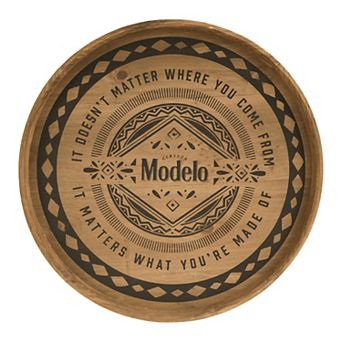 American Art Décor Rustic Modelo Cerveza Barrel Wood Plaque Wall Decor