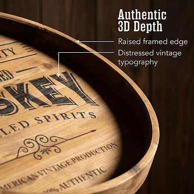 American Art Décor Rustic Whiskey Barrel Wood Plaque Wall Decor
