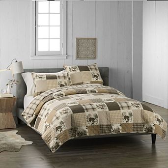 Cuddl Duds® Flannel Reversible Quilt Set