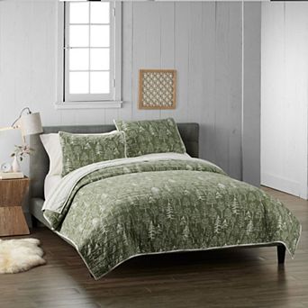 Cuddl Duds® Flannel Reversible Quilt Set