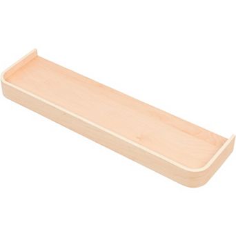 30x8 Inch Wood Floating Wall Shelf Lip Picture Ledge Water Resistant Lacquered Mid Century Modern