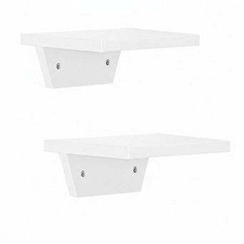 Small Floating Wood Shelves Wall Mounted for Decor Plants Lamp Display Solid Pine 8x6 Inch