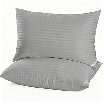 Bed Pillows For Sleeping Super Soft Down Alternative Microfiber Breathable Cotton Cover Supportive