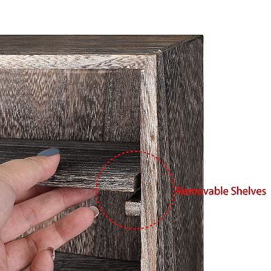 Wooden Wall Mounted Display Shelf Rack for Collectibles Figures Adjustable Height Space Saving
