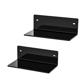 Small Wall Mounted Floating Shelves for Decor Storage 2 Pack