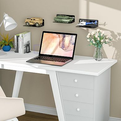 Small Wall Mounted Floating Shelves for Decor Storage 2 Pack