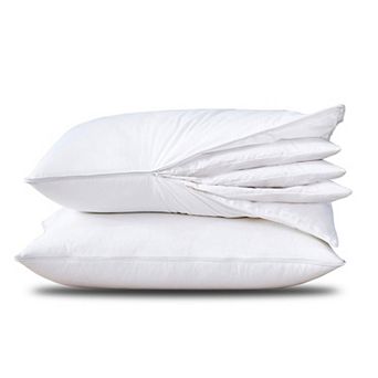 Adjustable Layer Goose Pillow 2 Pack Assemblable Soft Cotton Cover for Side Sleepers