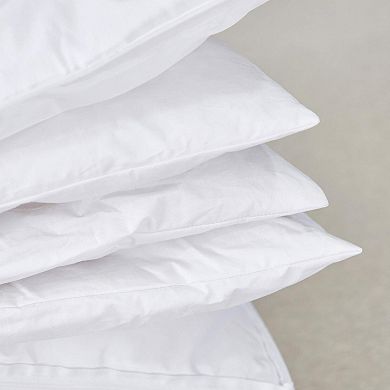 Adjustable Layer Goose Pillow 2 Pack Assemblable Soft Cotton Cover for Side Sleepers