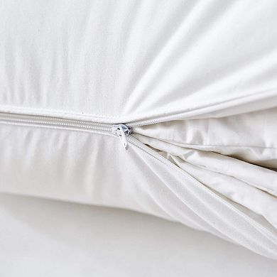 Adjustable Layer Goose Pillow 2 Pack Assemblable Soft Cotton Cover for Side Sleepers