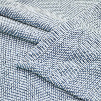 SUPERIOR Chrisney Chevron Medium Weight Cotton Throw Blanket