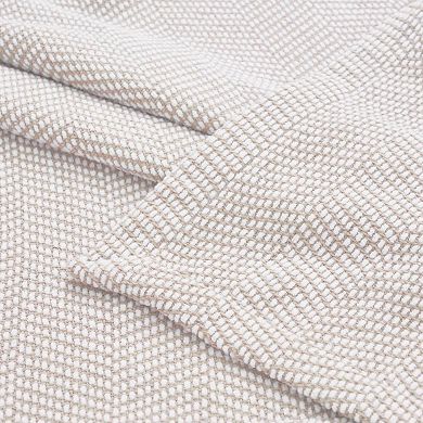 SUPERIOR Chrisney Chevron Medium Weight Cotton Throw Blanket