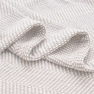 SUPERIOR Chrisney Chevron Medium Weight Cotton Throw Blanket