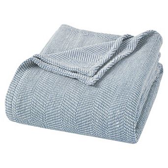 SUPERIOR Chrisney Chevron Medium Weight Cotton Throw Blanket