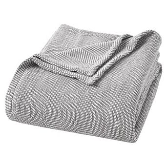 SUPERIOR Chrisney Chevron Medium Weight Cotton Throw Blanket
