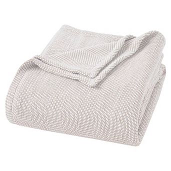 SUPERIOR Chrisney Chevron Medium Weight Cotton Throw Blanket