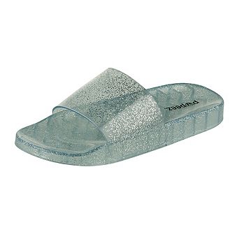 Pupeez Girls Summer Open Toe Jelly Slide Sandals Lightweight Casual Comfort Slide