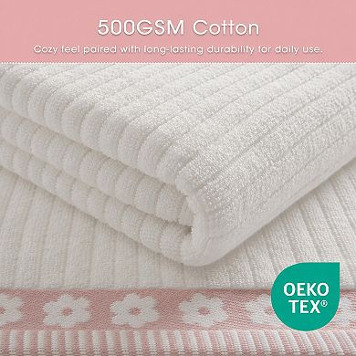 Intelligent Design Flora Rib 2-Piece Towel Set