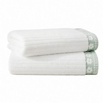 Intelligent Design Flora Rib 2 pc Bath Towel Set