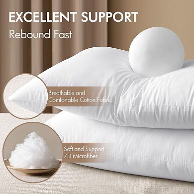 14x36 Inch Decorative Throw Pillow Insert Virgin Microfiber Plush Fluffy Supportive for Bed Sofa