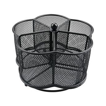 360° Rotating 5-Compartment Utensil Holder Kitchen Countertop Organizer for Home Outdoor Picnic