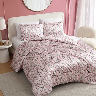 Betsey Johnson Rose Stripe Duvet Set