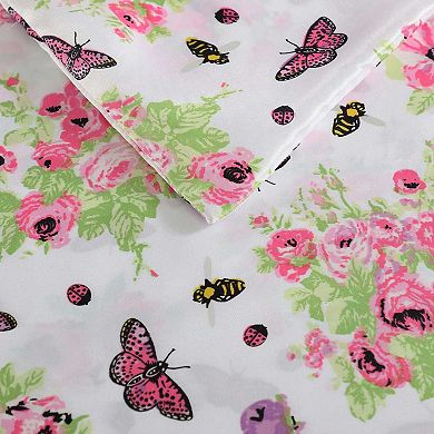 Betsey Johnson Queen Bee Floral Bouquet Duvet Set