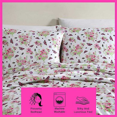Betsey Johnson Queen Bee Floral Bouquet Duvet Set