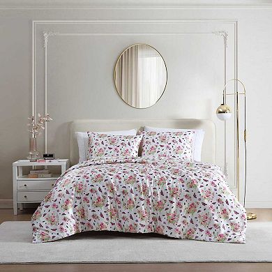 Betsey Johnson Queen Bee Floral Bouquet Duvet Set