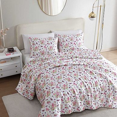 Betsey Johnson Queen Bee Floral Bouquet Duvet Set