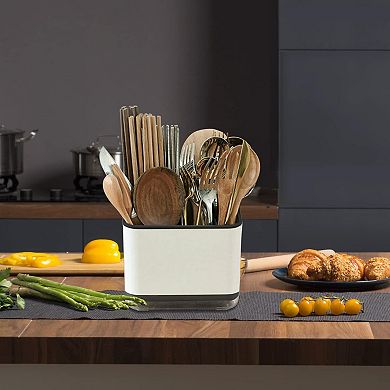 Utensil Holder Cutlery Drainer Chopsticks Spoon Storage Organizer Compartment Box