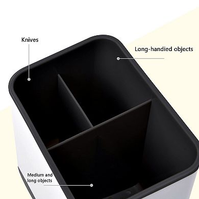 Utensil Holder Cutlery Drainer Chopsticks Spoon Storage Organizer Compartment Box