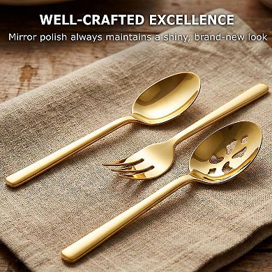 Stainless Steel Serving Utensils Set 6 Pack for Party Buffet Catering