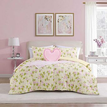 Betsey Johnson Gingham Rose Comforter Set