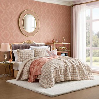 Betsey Johnson Ditsy Floral Gingham Comforter Set