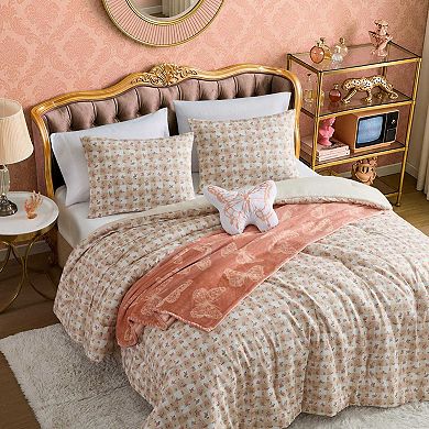 Betsey Johnson Ditsy Floral Gingham Comforter Set