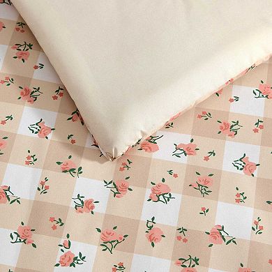 Betsey Johnson Ditsy Floral Gingham Comforter Set
