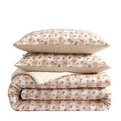 Betsey Johnson Ditsy Floral Gingham Comforter Set