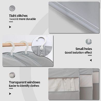 Clear Garment Bags for Gowns Long Thick PEVA Dustproof Travel Storage