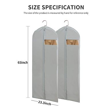 Clear Garment Bags for Gowns Long Thick PEVA Dustproof Travel Storage