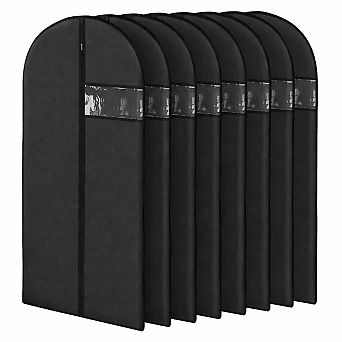 8 Packs Washable Garment Bags for Hanging Clothes with Clear Window Travel Closet Storage