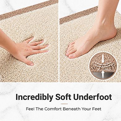 Bathroom Rugs Non-slip Extra Soft Absorbent Machine Washable Quick Dry Mats For Shower Bathtub Sink