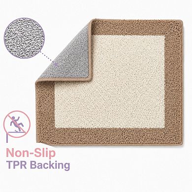 Bathroom Rugs Non-slip Extra Soft Absorbent Machine Washable Quick Dry Mats For Shower Bathtub Sink