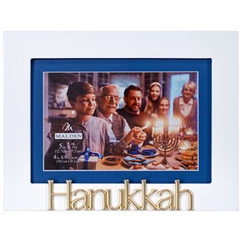 Malden Hanukkah Blue Border Picture Frame